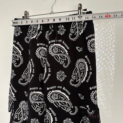 NWT Supply & Demand Black and White Paisley Spray Jogger Sweatpant Men's XS - Picture 9 of 11