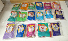 NOS 17 TY Beanie Babies McDonald's Happy Meal Toys includes all 12 from 1999 set