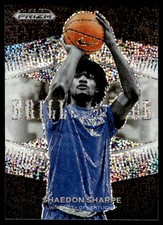 2022-23 Prizm Draft White Sparkle Brillance Shaedon Sharpe Rookie Portland Trail
