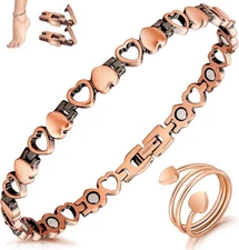 Women's Bracelet Magnetic Therapy Arthritis Pain Relief Pure Christmas Gift 