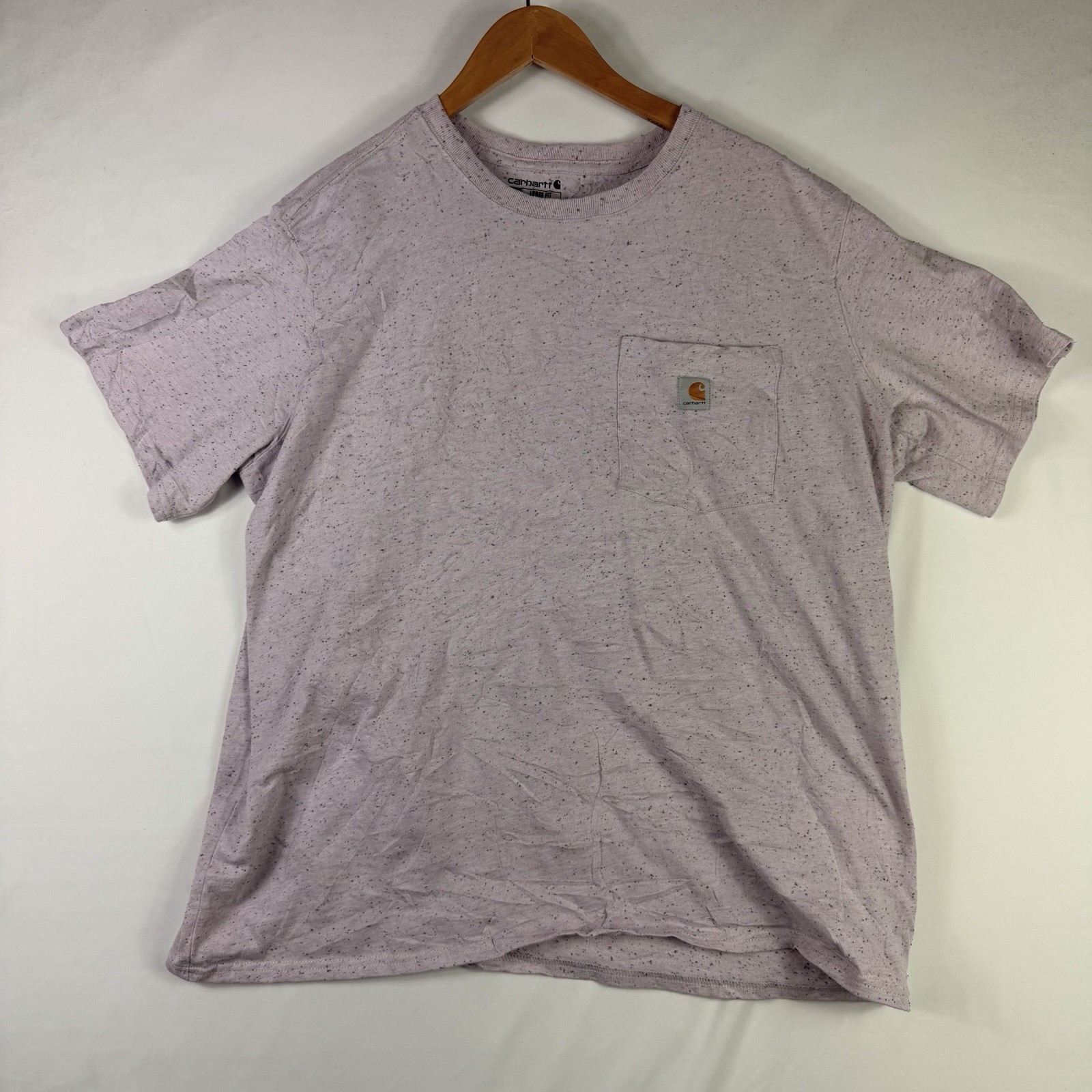Carhartt Shirt Women's XXL Pink Loose Fit Pocket Workwear Short Sleeve Tee K87