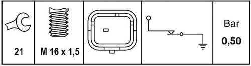 6ZL 009 600-041 OIL PRESSURE SENSOR GAUGE HELLA FOR MINI MINI,MINI CLUBMAN - Picture 3 of 6