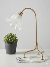 Dunelm Brand Table Lamp Brushed Brass New