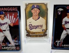 Wyatt Langford 2024 Topps Chrome Upd  Rookie USC37 Chrome & Base & A&G  Rangers