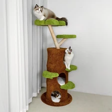 59'' Tall Indoor Cat Tree Multi-Level Climbing Activity Tower w/ Scratching Post