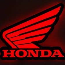 Honda Motocross LED Sign 8” | Light Wall Decor Garage Man Cave Motocross Gift