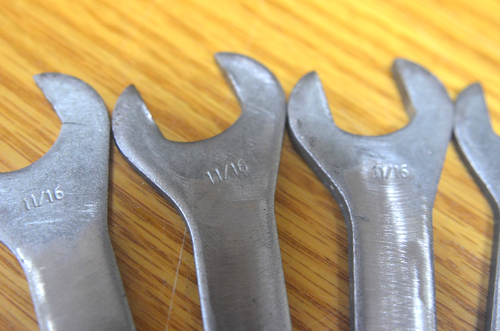(6) Unbranded 11/16 Open End Machine Wrenches Thin (3-E) - Picture 2 of 5