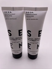 2x Seen Frizz Repair Treatment Mask All Hair Types 1oz Each Travel