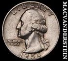 1958-D Washington Quarter- Silver- Scarce Better Date No Reserve #J3370