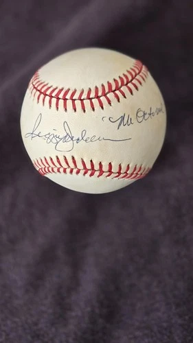 Reggie Jackson Mr. October Autographed Baseball PSA DNA Authenticated