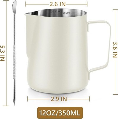 Stainless Steel Frothing Milk Jug with Latte Art Pen