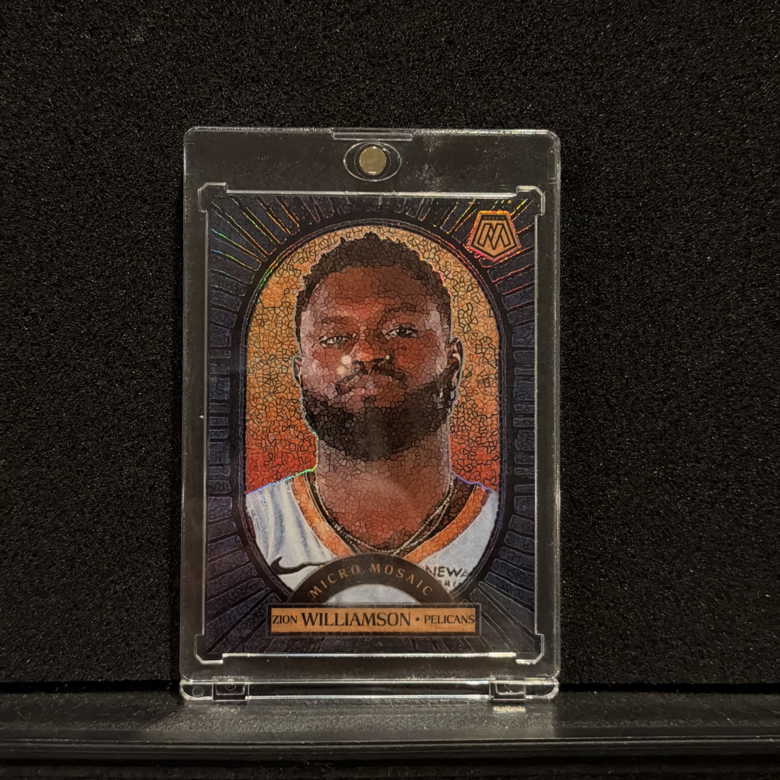ZION WILLIAMSON 2024-25 PANINI MOSAIC #16 MICRO MOSAIC PRIZM SP PELICANS