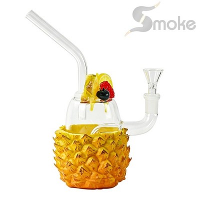 8.5'' Glass Bongs and Water Pipes Tobacco Smoking Perc 14mm bowl Hookah Pineapple