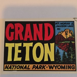 Grand Teton National Park Wyoming Mt. Moran Jackson Lake Sticker Decal 493