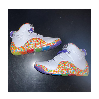 Nike Zoom LeBron 4 Fruity Pebbles White DQ9310-100 Men's Sneakers 2024 