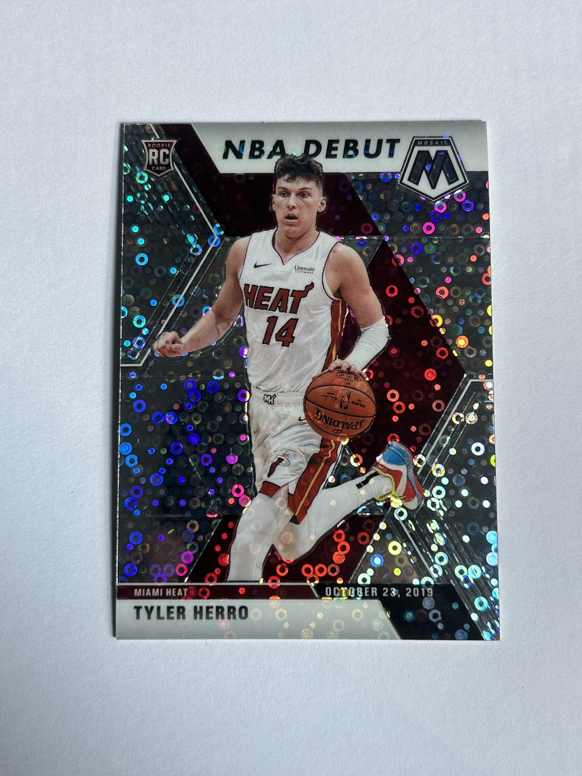 TYLER HERRO 2019-20 MOSAIC Debut Rc Rookie #280 Fast Break Silver Disco Heat