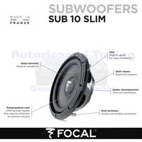 "Focal SUB10 Slim Subwoofer 10\" - 25 Cm 4 Ohm 460W 230W Rms"