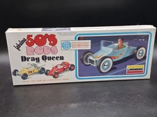 Vintage 1975 Lindberg Fabulous 50's Rods "Drag Queen"  1/43 Factory Sealed NRFB
