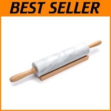Unique Natural Stone Rolling Pin - 10-Inch Barrel