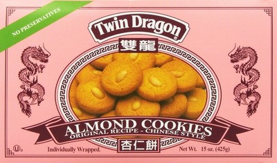 Twin Dragon Almond Cookies 15 Ounce Pack Delicious Snack Treat
