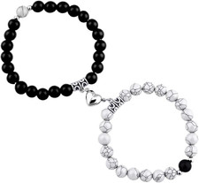 Girlfriend Boyfriend Heart Matching Bracelets for Couples Birthday Christmas Gif
