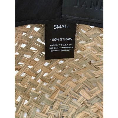 Janessa Leone 100% Straw Wide Brim Fedora Hat Size Small  display picture 2
