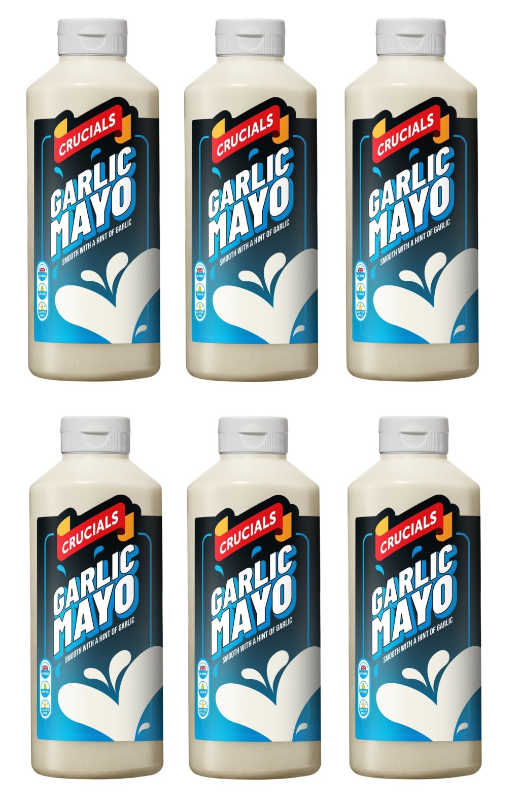 Crucials Garlic Mayo Sauce 500ml | 6 Pack