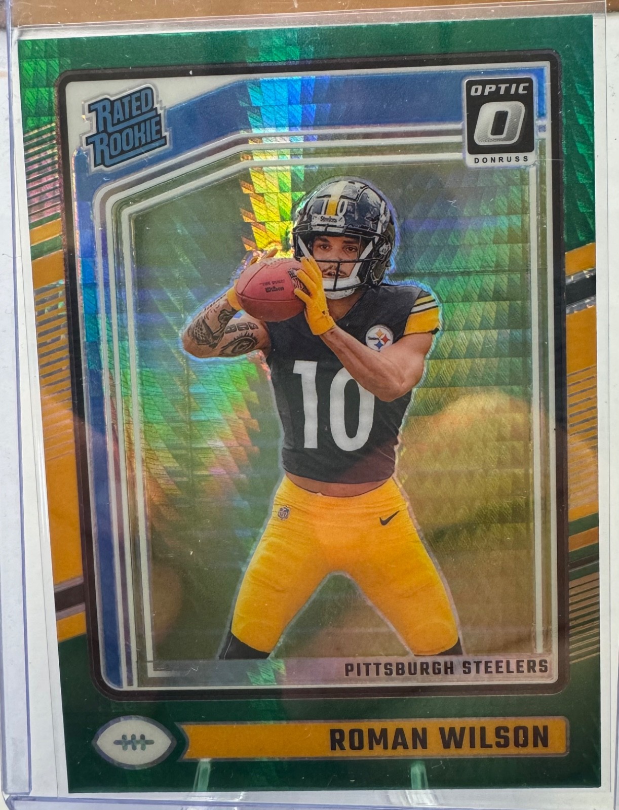 2024 Panini Donruss Optic - Rated Rookie Roman Wilson #285 Green Hyper Prizm...