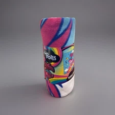 Dreamworks Trolls Poppy Rainbow Fleece Throw Blanket 40 x 50 NEW