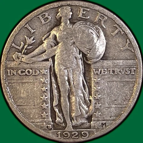 1929-S Standing Liberty Quarter Very Fine VF Coin #36021