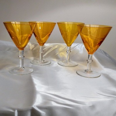 4 Gran Gala Triple Orange Liqueur Advertising Martini Cocktail Glasses