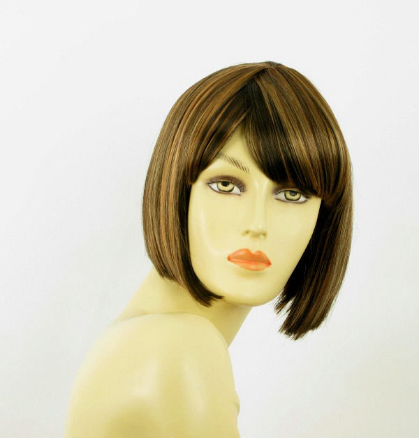 Perruque femme courte chocolat méché cuivré MAIA 627C style moderne