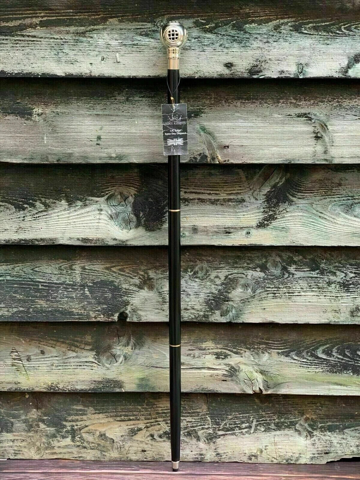 Solid brass diving divers helmet look handle blac… - image 1