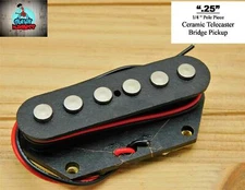 Artec Tele Guitar Bridge Pickup Ceramic Bar Big Large Pole Single Coil TRC65B