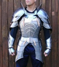 Medieval18GA Half Body Plated Armor Suit Cuirass  Pauldrons/Gauntlets 18GA SCA