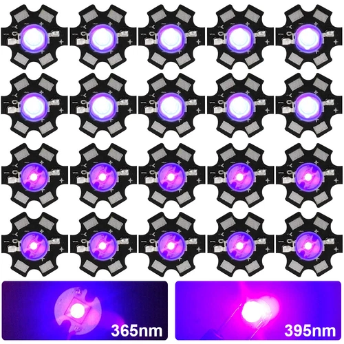 High Power 365nm/395nm UV LED Chip Birne COB Lichtperlen 3W 700mA Schwarz licht - Bild 1 von 15