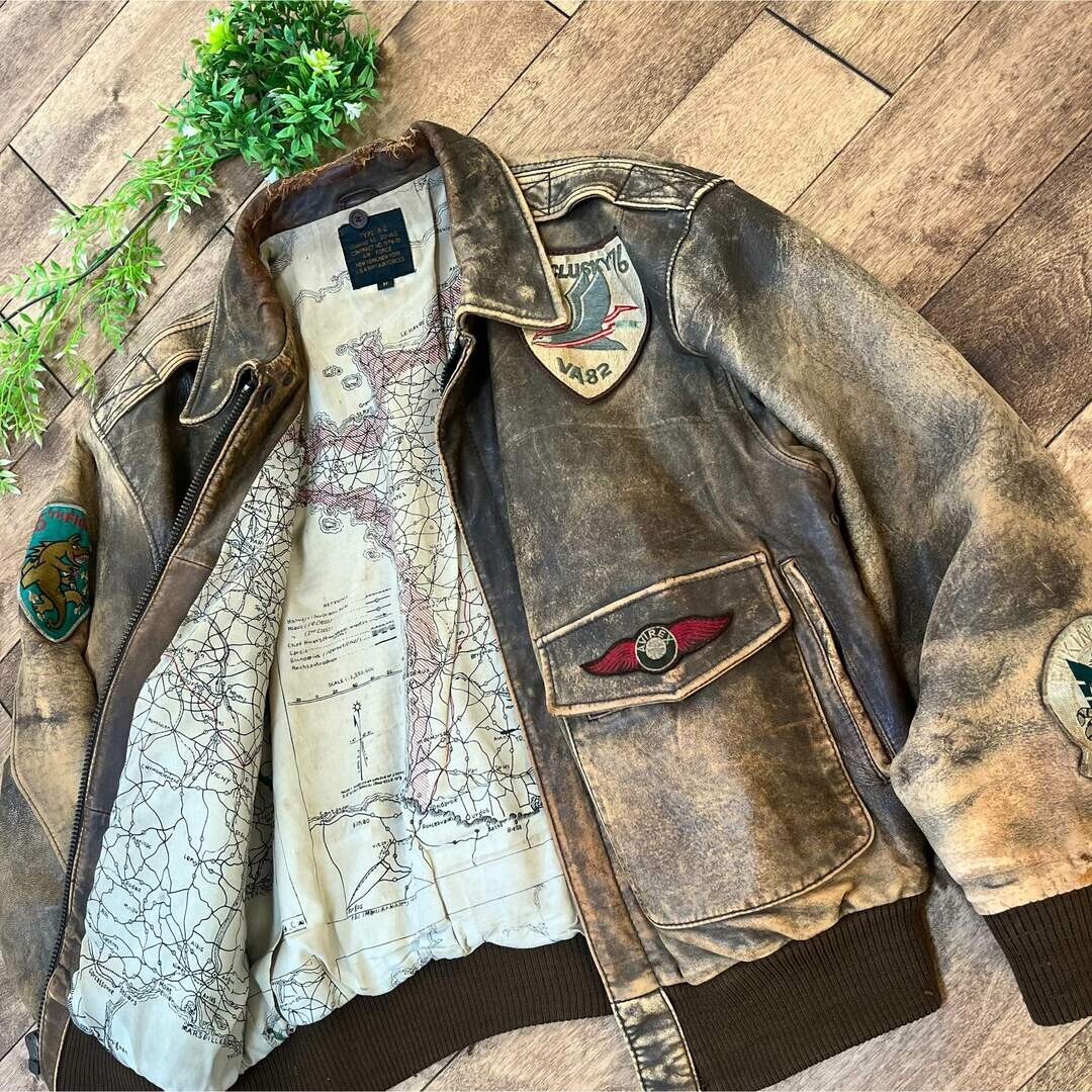 ★激レア・美品★ AVIREX 80s A-2 レザージャケット Vintage AVIREX Vintage Leather Jacket TYPE A-2