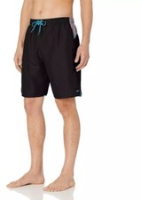 Nike NESS9509-001 Black Board Volley Shorts Swim Trunks 9" Size Small NEW 48