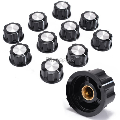 5PCS Adjustable 16mm Top 6mm Shaft Insert Turn Dia Potentiometer Rotary Knobs