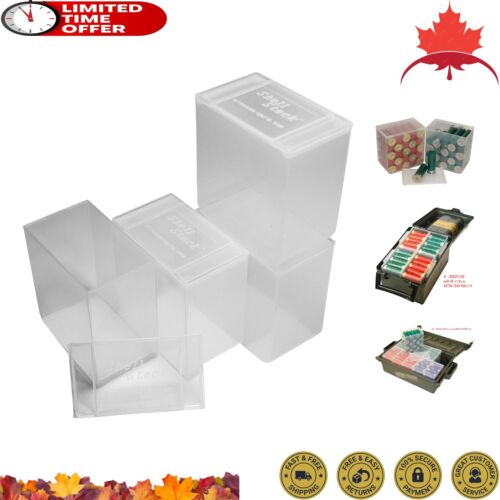 Compact Shotshell Storage Box Set - Clear, Durable, Stackable - 4 Pack - Picture 1 of 7