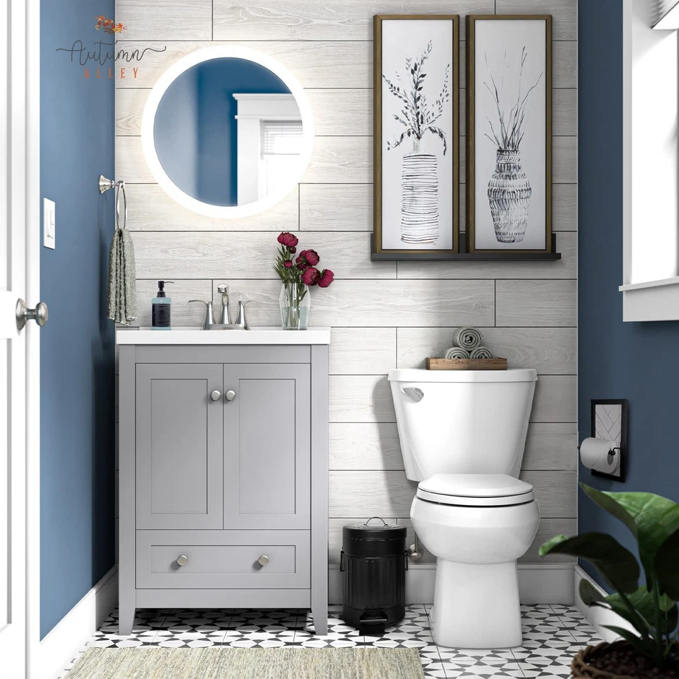 Cubo de basura con pedal de metal negro Autumn Alley | Bote de basura de 5 L, 1,3 galones Foto 2 de 4