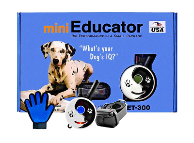E-Collar ET-300 Mini Educator Zen Remote Dog Off Leash Trainer  + Grooming Glove
