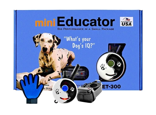 E-Collar ET-300 Mini Educator Zen Remote Dog Off Leash Trainer + Grooming Glove