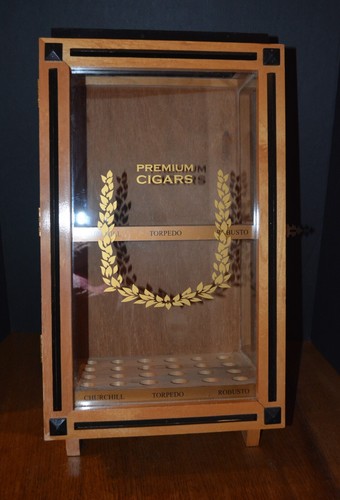 Vintage zigarrenhumidor holz *fasst 48 zigarren * torpedo premium zigarren - Bild 2 von 15