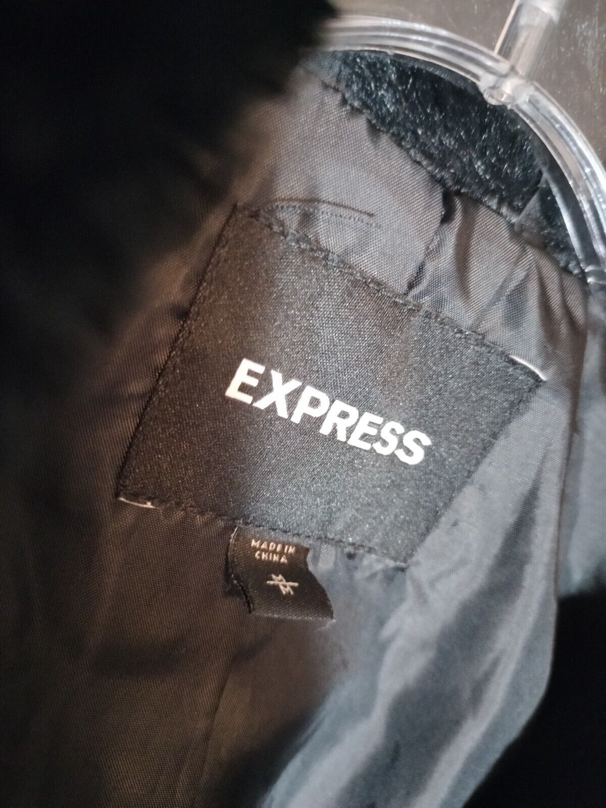 EXPRESS Plush Faux Fur Black Jacket ULTRA SOFT Si… - image 4