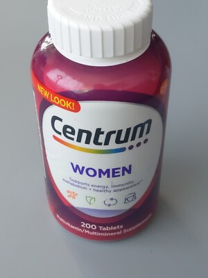 New Centrum Multivitamin for Women - 200 Tablets - EXP 07/2024