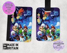 Personalised Any Name Passport Cover Holder Children Kid Mario Design Holiday V3
