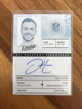 2023 Panini Prestige #NPS-JH Jake Haener NFL Passport Signatures Saints Auto
