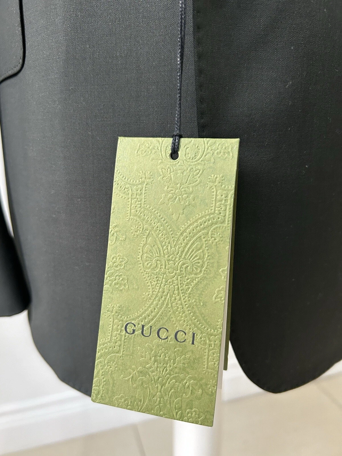 Gucci giacca tuta in lana mohair da uomo. Verde muschio taglia IT 50. * NUOVO & autentico