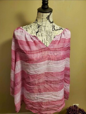 2x Zac & Rachel Plus Size Womens Blouse